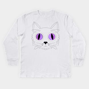 Big Eyed Cat V5 Kids Long Sleeve T-Shirt